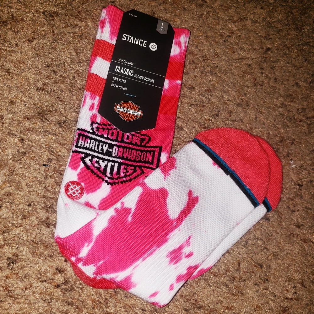 Harley Davidson Stance Long Knee High Socks 1 Left